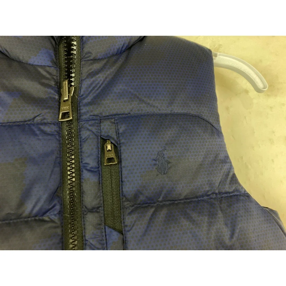 Polo Ralph Lauren Puffer Vest Toddler 3T Blue Camo Reversible Down Fill Coat